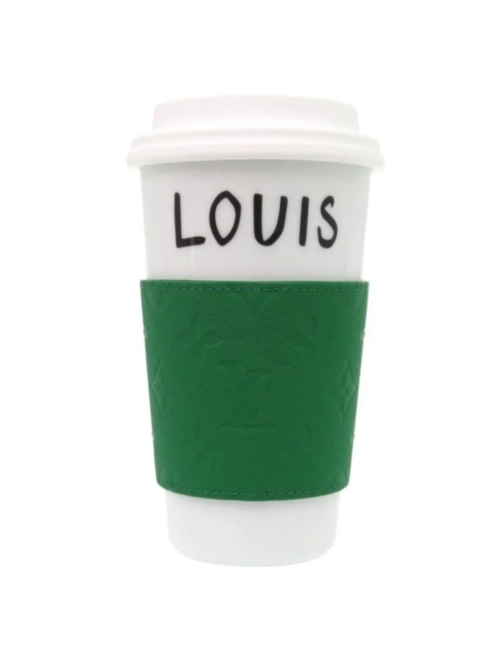 Louis Vuitton Cup Tumbler Monogram Gi0909 Canvas Porcelain White